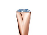 Rose gold Fancy Blue Cushion  Solitaire Tension Set Diamond Ring_25
