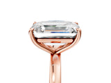 Rose gold Fancy Blue Cushion  and Emerald Cut Toi Moi Ring with Prong Setting_50