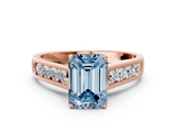 Rose gold Fancy Blue Emerald  Brilliant Channel-Set Solitaire Ring with Four-Prong Setting_20
