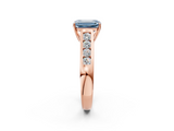Rose gold Fancy Blue Emerald  Brilliant Channel-Set Solitaire Ring with Four-Prong Setting_22