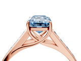 Rose gold Fancy Blue Emerald  Brilliant Channel-Set Solitaire Ring with Four-Prong Setting_24