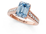 Rose gold Fancy Blue Emerald  Brilliant Cut Diamond Engagement Ring with Pavé Band and Four-Prong Setting_50