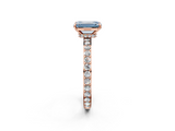 Rose gold Fancy Blue Emerald  Brilliant Pavé Band Solitaire with Four-Prong Setting_43