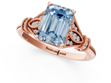 Rose gold Fancy Blue Emerald  Brilliant Solitaire with Pave Band and Four-Prong Setting_21