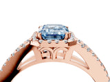 Rose gold Fancy Blue Emerald Cut Diamond Halo Split Shank Engagement Ring_64
