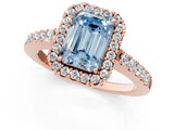 Rose gold Fancy Blue Emerald  Halo Diamond Pavé Solitaire Ring_52