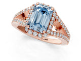 Rose gold Fancy Blue Emerald  Halo Split Shank Pave Diamond Ring with Four-Prong Setting_51