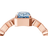 Rose gold Fancy Blue Emerald  Milgrain Marquise Diamond Twist Band Ring_65