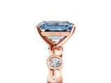 Rose gold Fancy Blue Emerald  Solitaire Bezel-Set Diamond Ring with Beaded Band and Four-Prong Setting_37
