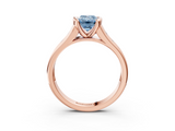 Rose gold Fancy Blue Emerald  Solitaire Bezel-Set Diamond Ring with Channel-Set Band_40