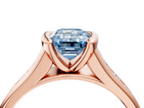 Rose gold Fancy Blue Emerald  Solitaire Bezel-Set Diamond Ring with Channel-Set Band_41