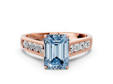 Rose gold Fancy Blue Emerald  Solitaire Channel-Set Diamond Engagement Ring with Four-Prong Setting_52
