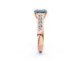 Rose gold Fancy Blue Emerald  Solitaire Channel-Set Diamond Engagement Ring with Four-Prong Setting_54