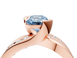Rose gold Fancy Blue Emerald  Solitaire Channel-Set Split Shank Ring with Tension Prong Setting_7
