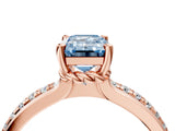 Rose gold Fancy Blue Emerald  Solitaire Diamond Ring with Channel Set Band and Six-Prong Setting_52