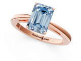 Rose gold Fancy Blue Emerald  Solitaire Diamond Ring with Split Shank and Four-Prong Setting_21
