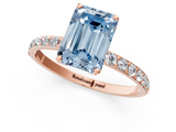 Rose gold Fancy Blue Emerald  Solitaire Pavé Diamond Engagement Ring with Four-Prong Setting_42