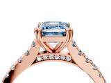 Rose gold Fancy Blue Emerald  Solitaire Pave Diamond Engagement Ring with Prong Setting_24