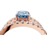 Rose gold Fancy Blue Emerald  Solitaire Split Shank Pave Diamond Ring_52
