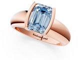 Rose gold Fancy Blue Emerald  Solitaire Tension Set Diamond Ring with Wide Band_21