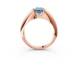 Rose gold Fancy Blue Emerald  Solitaire Tension Set Diamond Ring_23