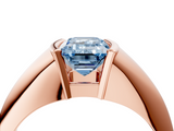 Rose gold Fancy Blue Emerald  Solitaire Tension Set Diamond Ring_24
