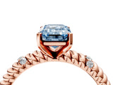 Rose gold Fancy Blue Emerald  Solitaire Twisted Band Prong Set Engagement Ring_65