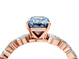 Rose gold Fancy Blue Emerald  Solitaire with Side Stones on a Pavé Band and Four-Prong Setting_27