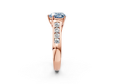 Rose gold Fancy Blue Heart  Brilliant Channel-Set Solitaire Ring with Four-Prong Setting_22