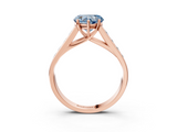 Rose gold Fancy Blue Heart  Brilliant Channel-Set Solitaire Ring with Four-Prong Setting_23