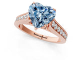Rose gold Fancy Blue Heart  Brilliant Cut Diamond Engagement Ring with Pavé Band and Four-Prong Setting_50