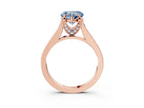 Rose gold Fancy Blue Heart  Brilliant Cut Diamond Engagement Ring with Pavé Band and Four-Prong Setting_52