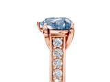 Rose gold Fancy Blue Heart  Brilliant Cut Diamond Engagement Ring with Pavé Band and Four-Prong Setting_54