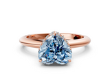 Rose gold Fancy Blue Heart  Brilliant Solitaire Engagement Ring with Six-Prong Setting and Classic Band_20