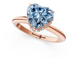 Rose gold Fancy Blue Heart  Brilliant Solitaire Engagement Ring with Six-Prong Setting and Classic Band_21