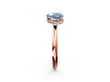 Rose gold Fancy Blue Heart  Brilliant Solitaire Engagement Ring with Six-Prong Setting and Classic Band_22