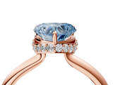 Rose gold Fancy Blue Heart  Brilliant Solitaire Engagement Ring with Six-Prong Setting and Classic Band_24