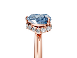 Rose gold Fancy Blue Heart  Brilliant Solitaire Engagement Ring with Six-Prong Setting and Classic Band_25