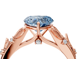 Rose gold Fancy Blue Heart  Brilliant Solitaire with Leaf Motif Band and Four-Prong Setting_65