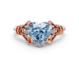 Rose gold Fancy Blue Heart  Brilliant Solitaire with Pave Band and Four-Prong Setting_20