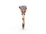 Rose gold Fancy Blue Heart  Brilliant Solitaire with Pave Band and Four-Prong Setting_22