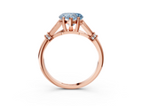 Rose gold Fancy Blue Heart  Brilliant Solitaire with Pave Band and Four-Prong Setting_23