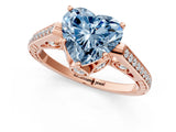 Rose gold Fancy Blue Heart  Cut Cathedral Pave Diamond Engagement Ring with Six-Prong Setting_32