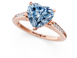 Rose gold Fancy Blue Heart  Cut Channel Set Solitaire Engagement Ring with Four-Prong Setting_221