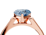 Rose gold Fancy Blue Heart  Cut Channel Set Solitaire Engagement Ring with Four-Prong Setting_224