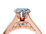 Rose gold Fancy Blue Heart  Cut Channel Set Solitaire Engagement Ring with Prong Setting_24