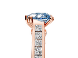 Rose gold Fancy Blue Heart  Cut Channel Set Solitaire Engagement Ring with Prong Setting_25