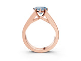 Rose gold Fancy Blue Heart Cut Cut Channel Set Solitaire Ring with Four-Prong Setting_3