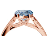 Rose gold Fancy Blue Heart Cut Cut Pave Split Shank Engagement Ring with Four-Prong Setting_4