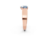 Rose gold Fancy Blue Heart Cut Diamond Channel Set Solitaire Ring with Four-Prong Setting_14